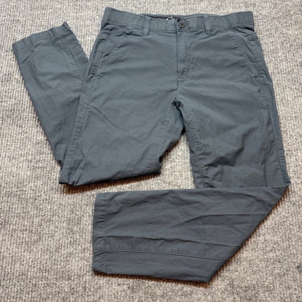Eddie Bauer Blue Technical Chino Pants Mens 34x30 Hiking Casual Travel Outdoor